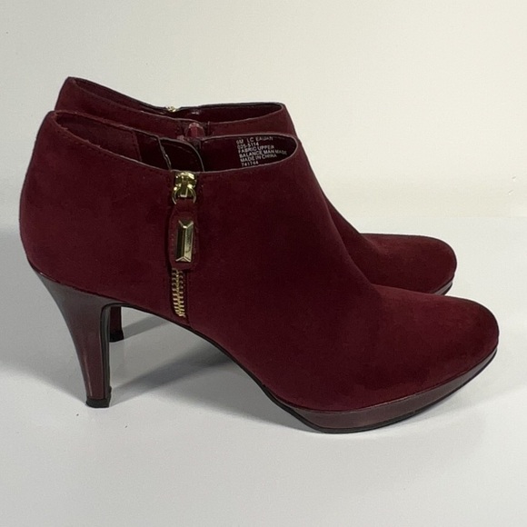 𝅺LIZ‎ CLAIBORNE EAGAN SUEDE HEALED ANKLE BOOT - Picture 4 of 7